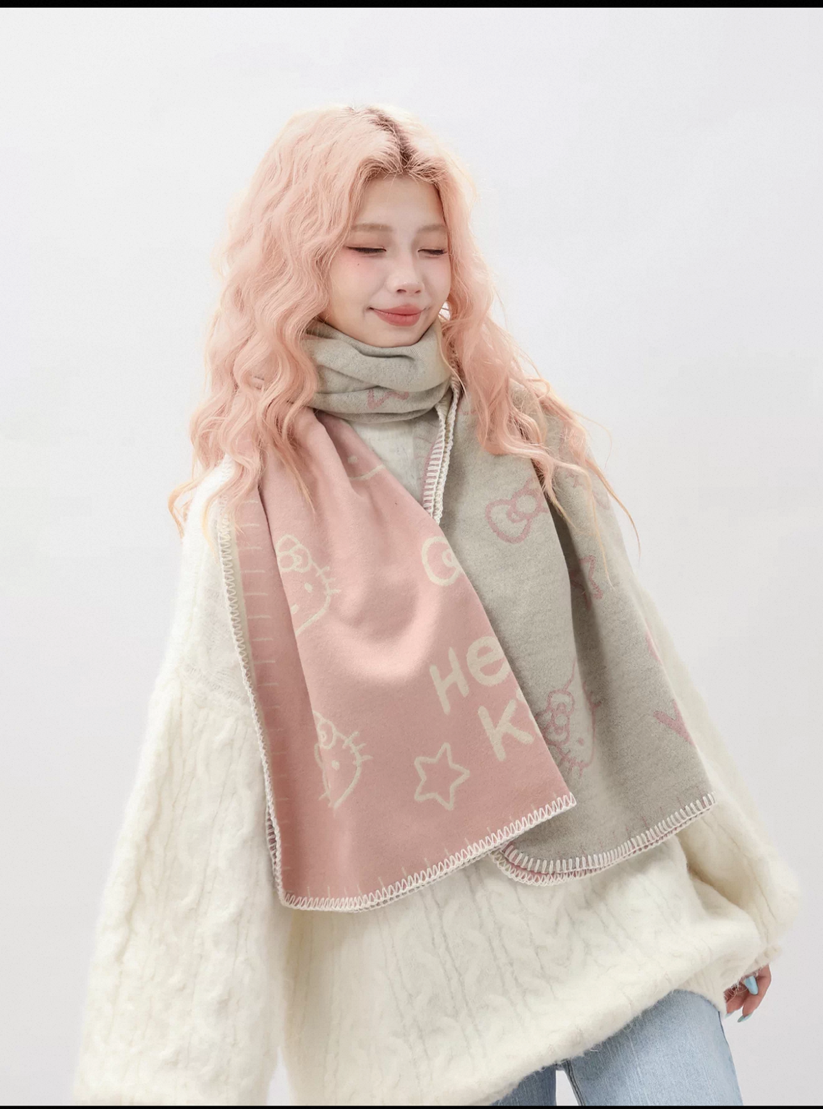 Hello Kitty Knitted Scarf