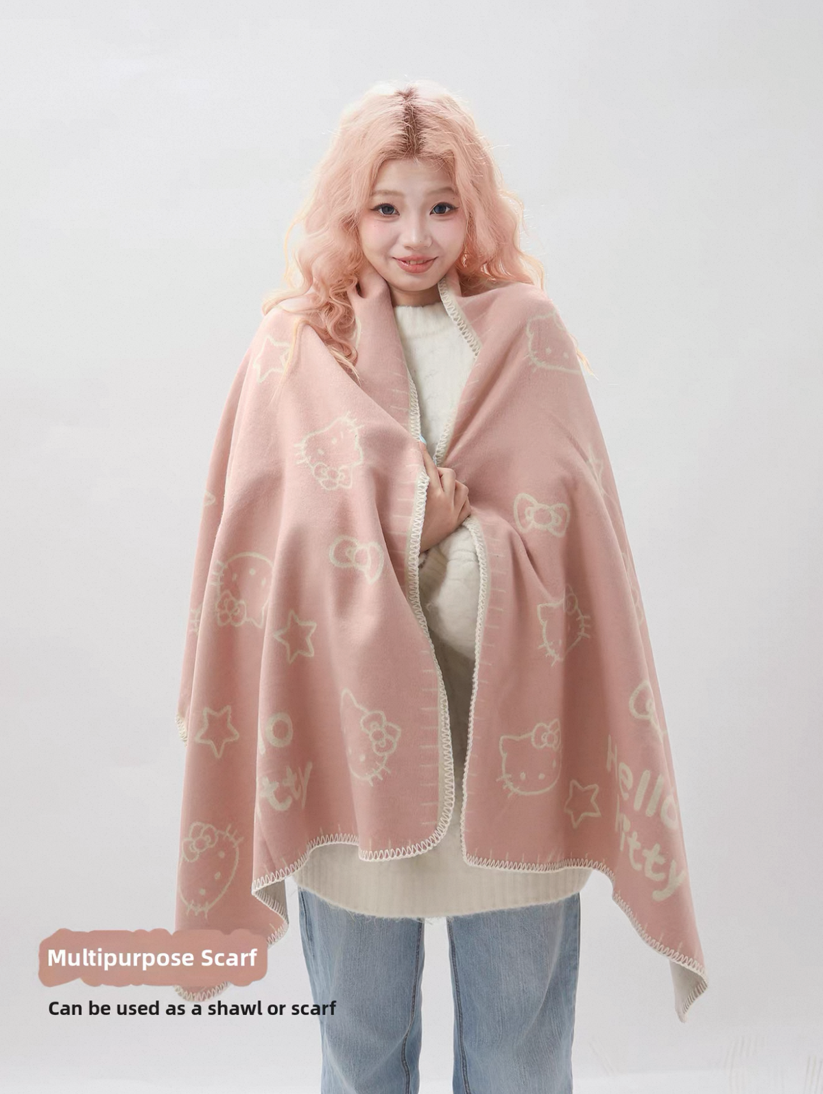 Hello Kitty Knitted Scarf