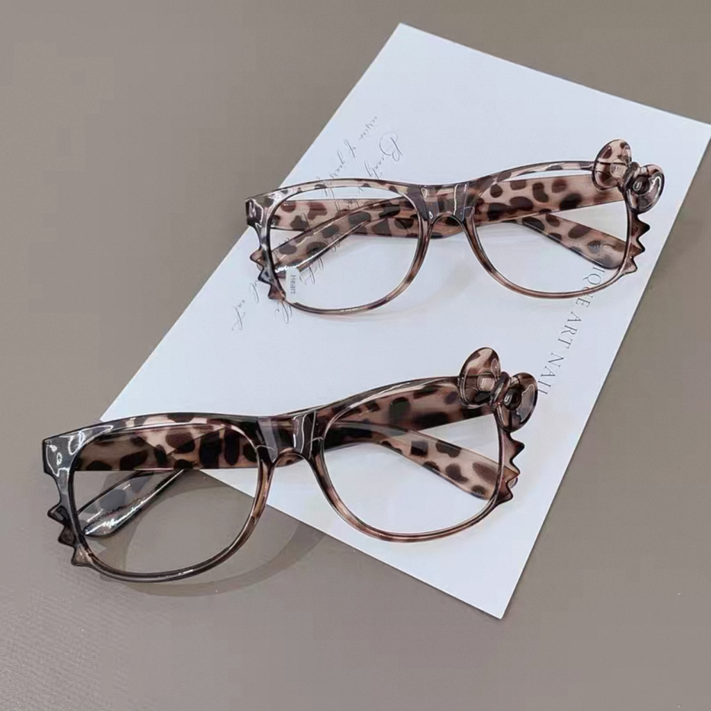 Kitty Leopard Print Glasses Frame