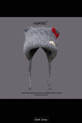 Cute Bear Ear Bow Knitted Plush Hat